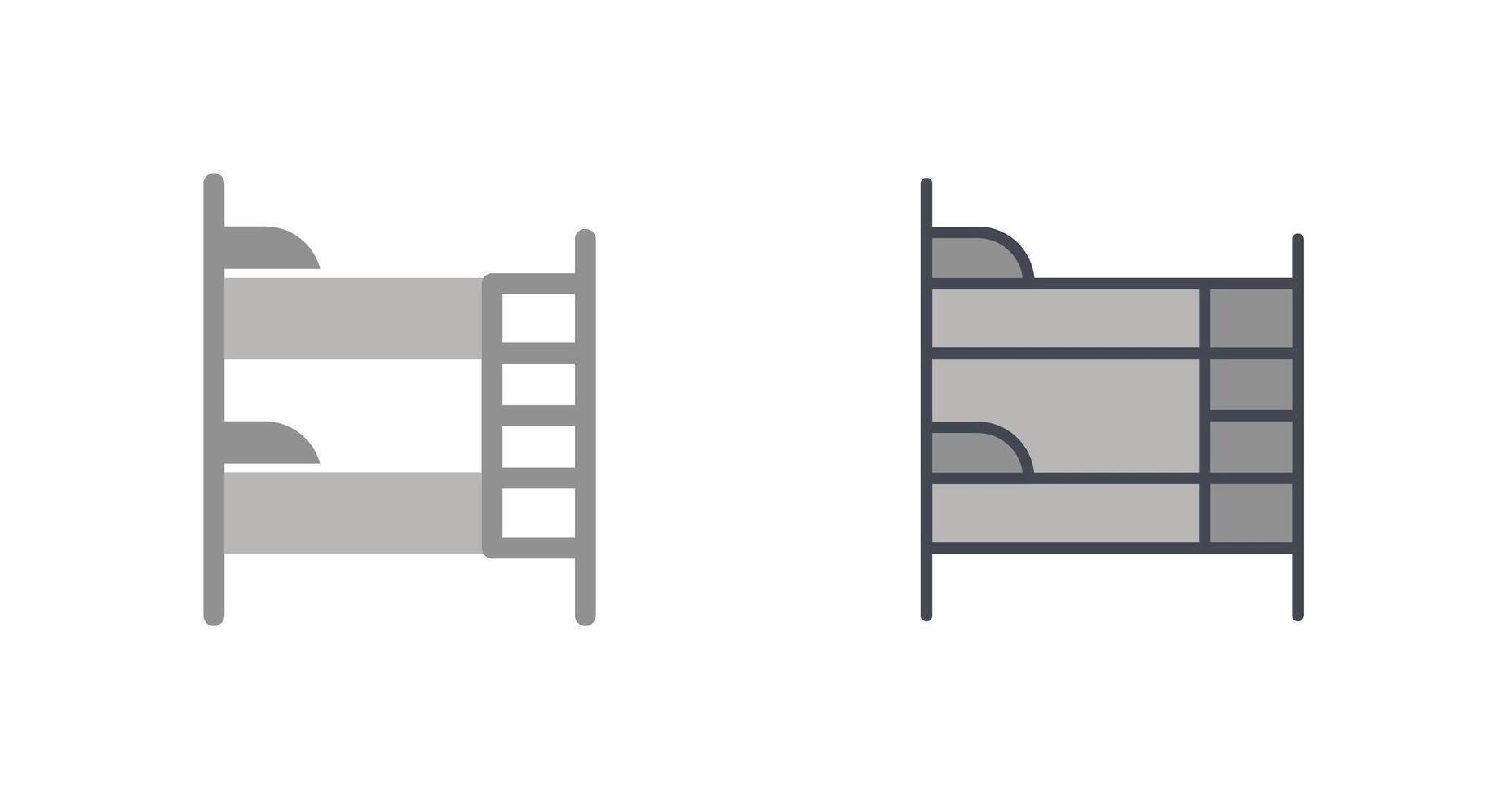 Bunk bed Icon Design vector