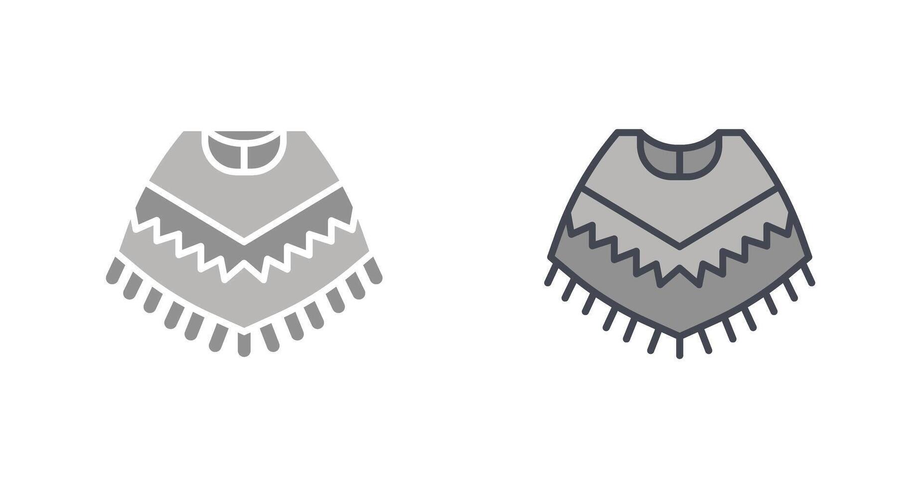 Poncho Icon Design vector