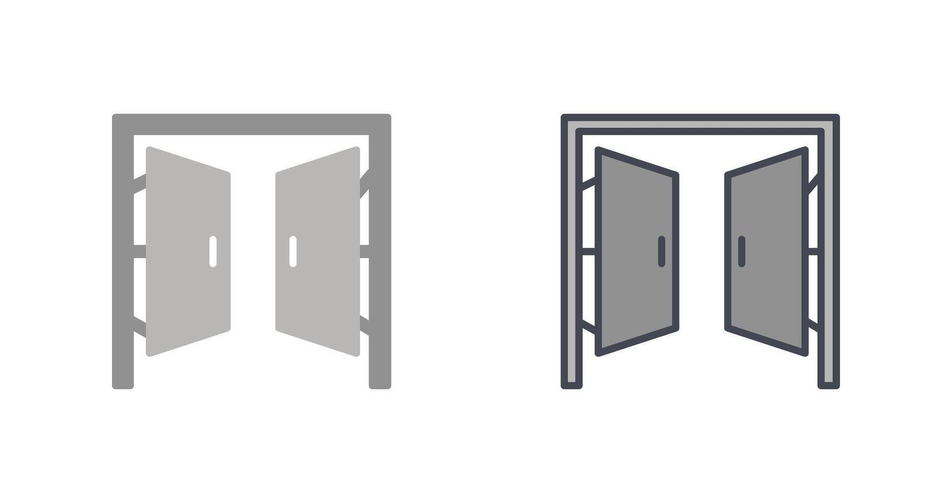 puertas icono diseño vector