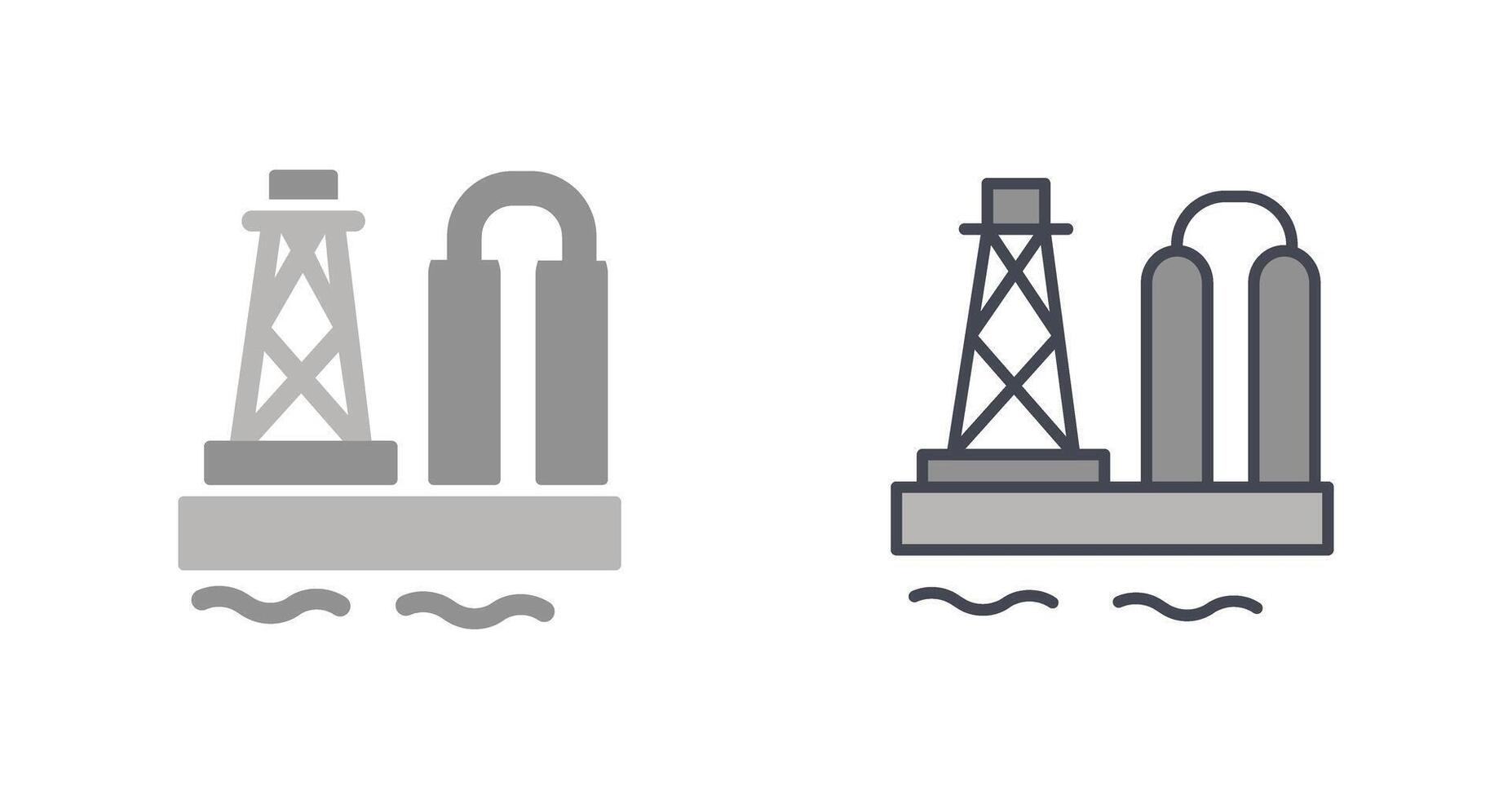 Oil Platform Icon Design vector
