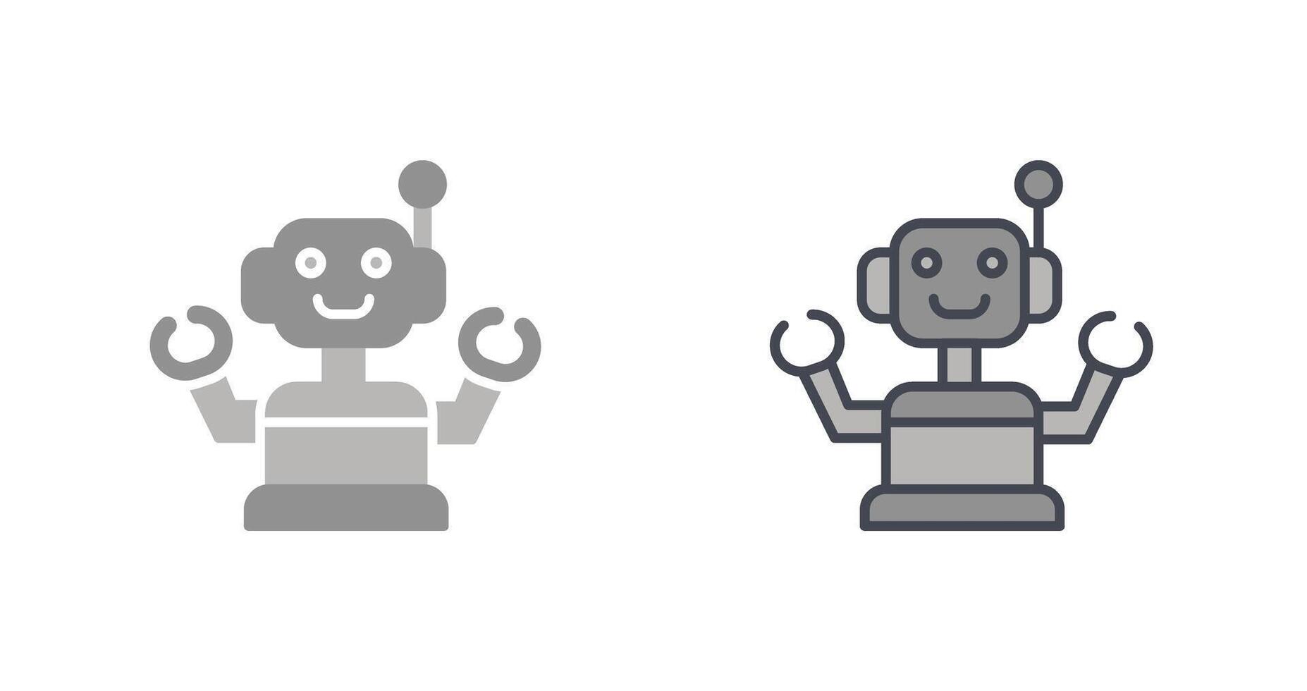 Industrial Robot III Icon Design vector