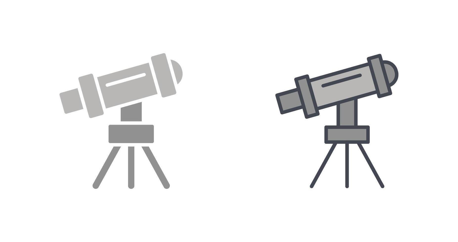 Telescope on Stand Icon Design vector