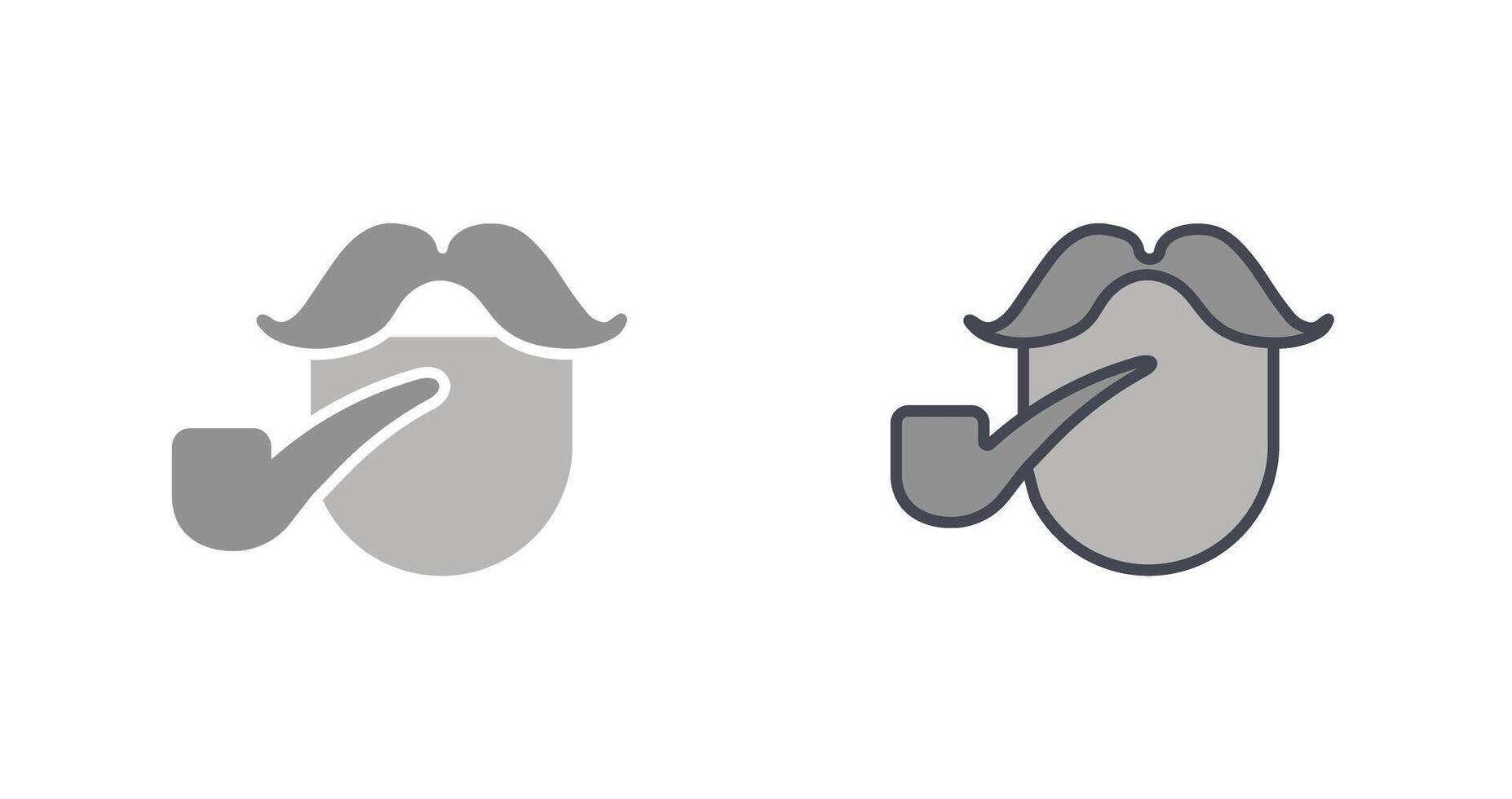 Pirate With Smoking Pipe Icon Design vector