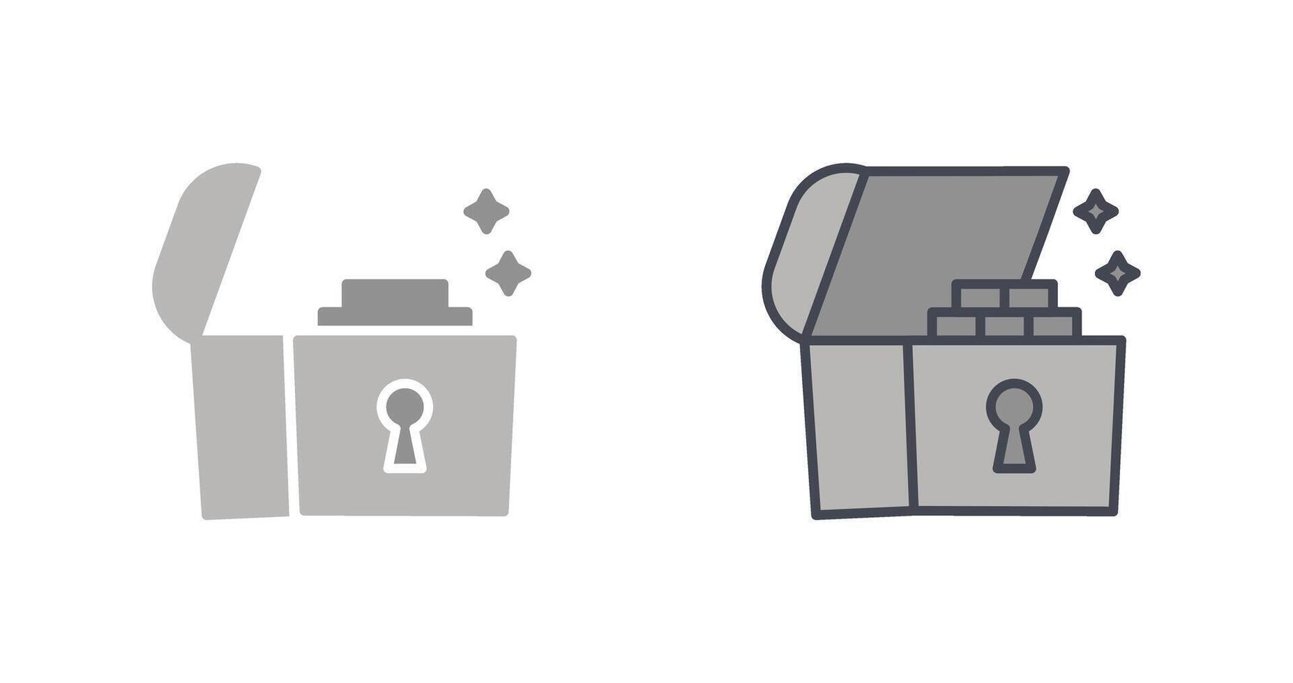 Open Treasure Box Icon Design vector
