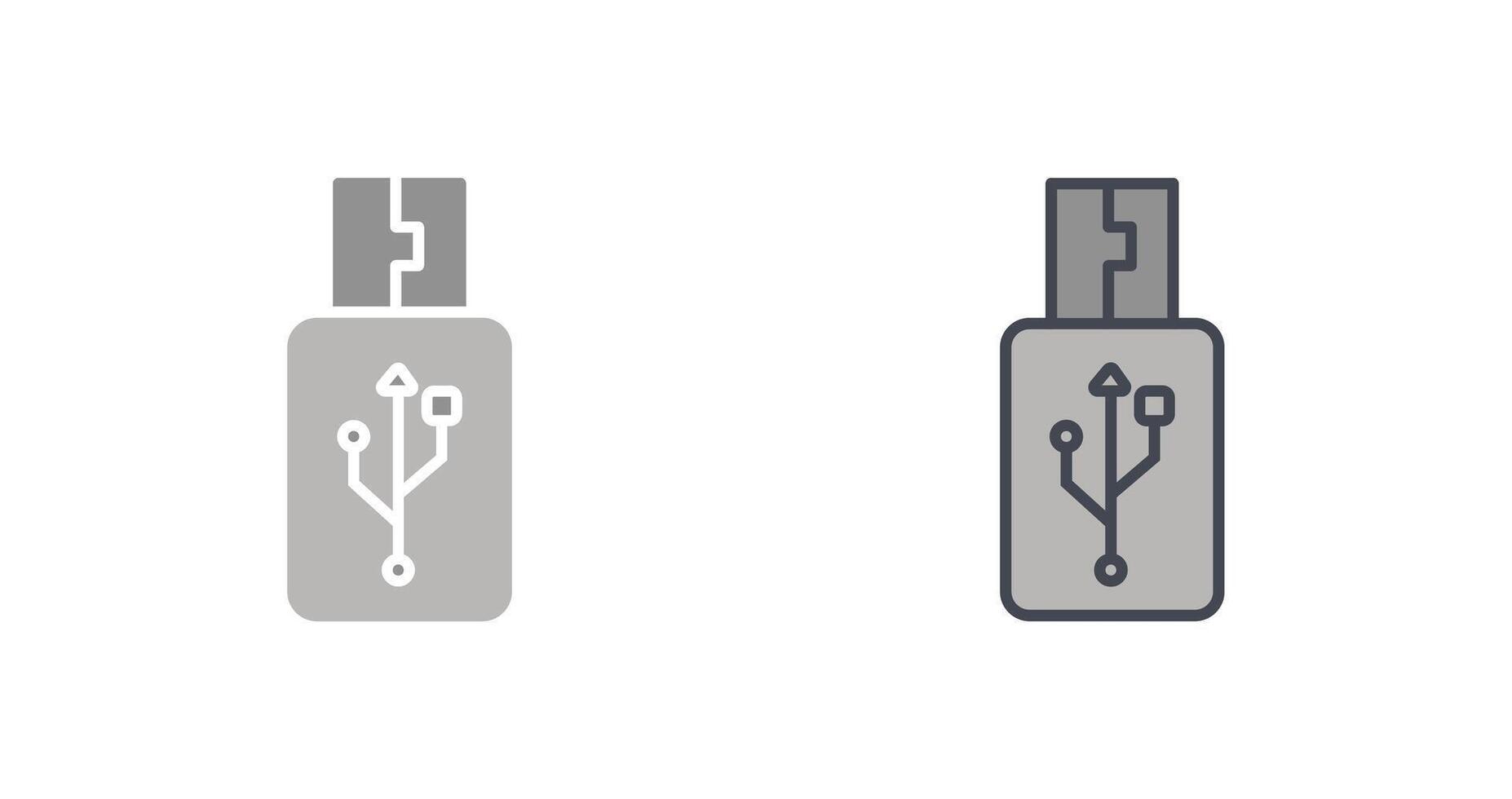 USB Icon Design vector