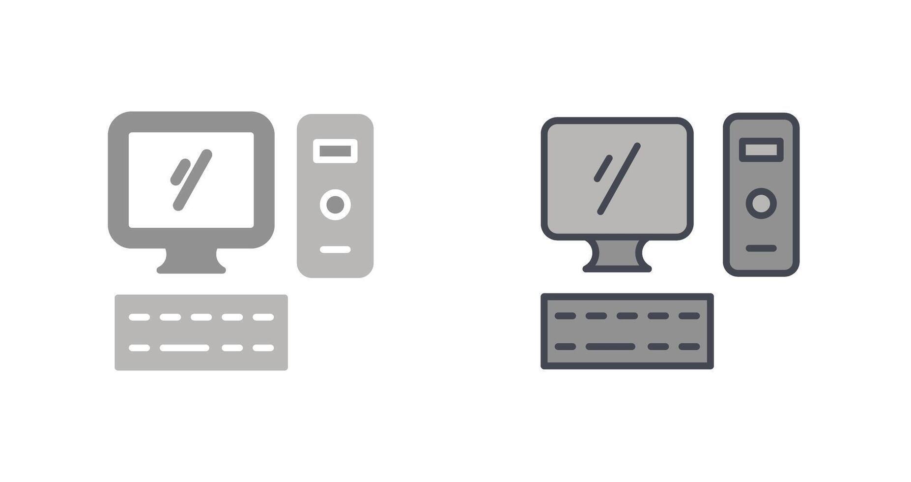 Computer Icon Design vector