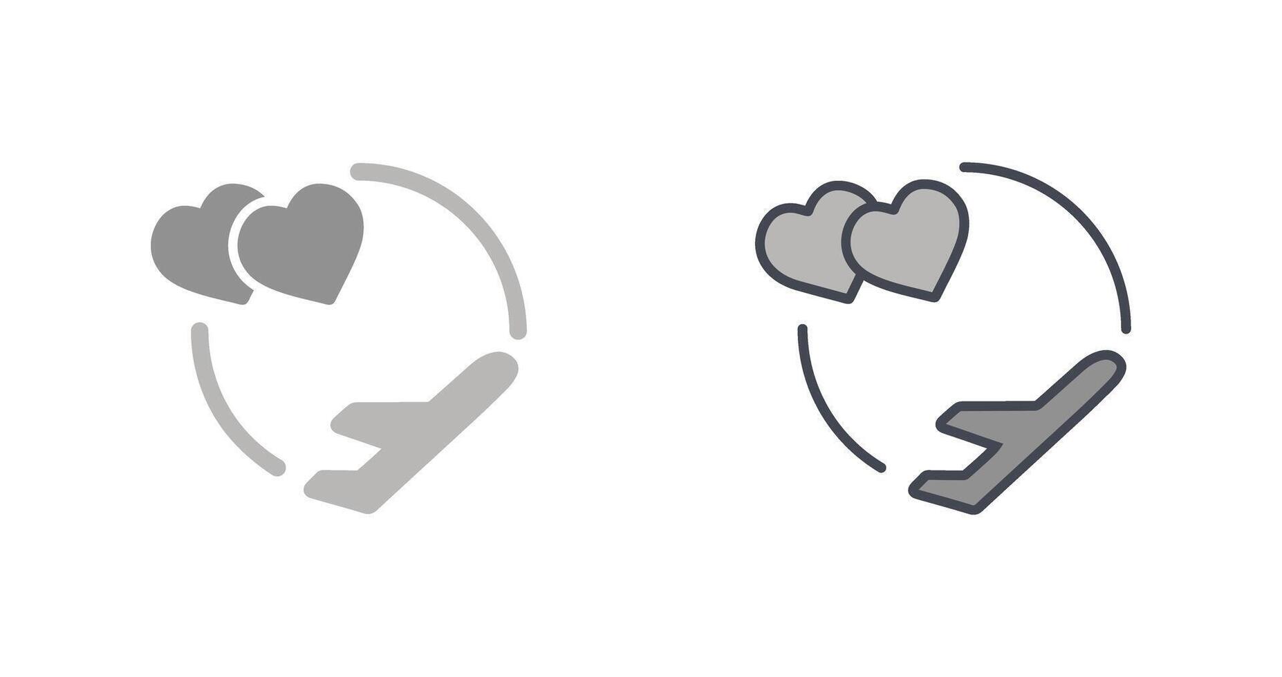 Honeymoon Icon Design vector