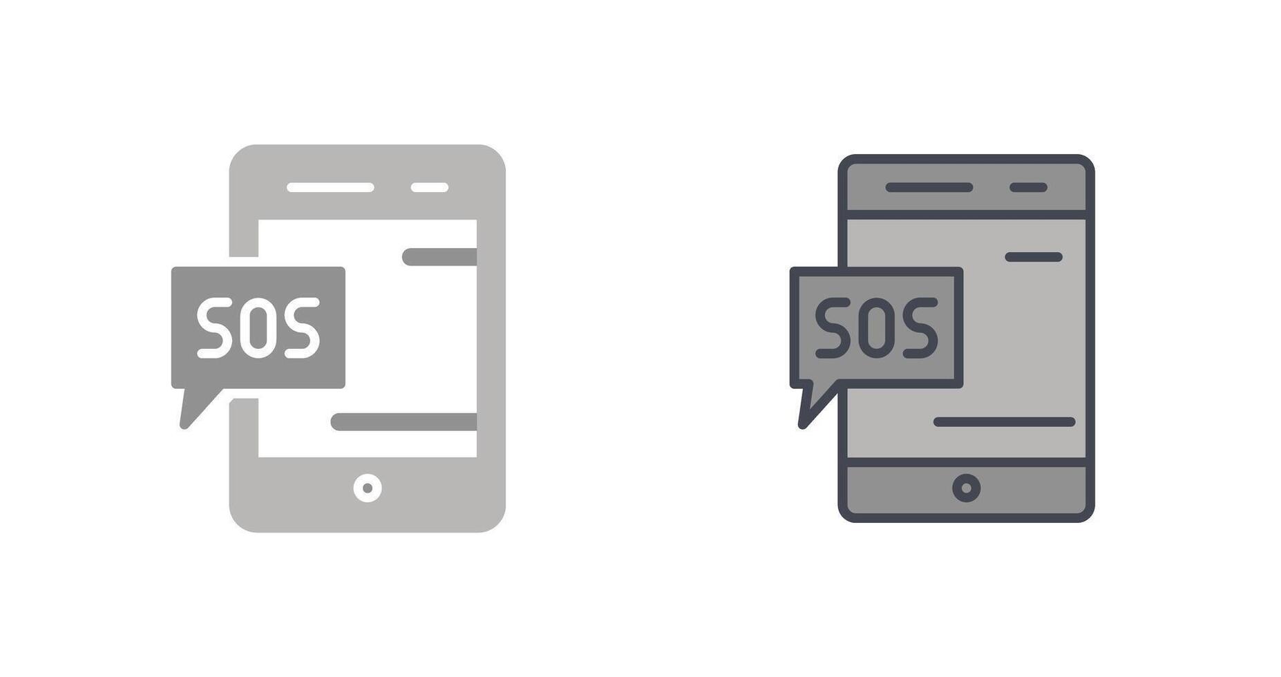 SOS Icon Design vector