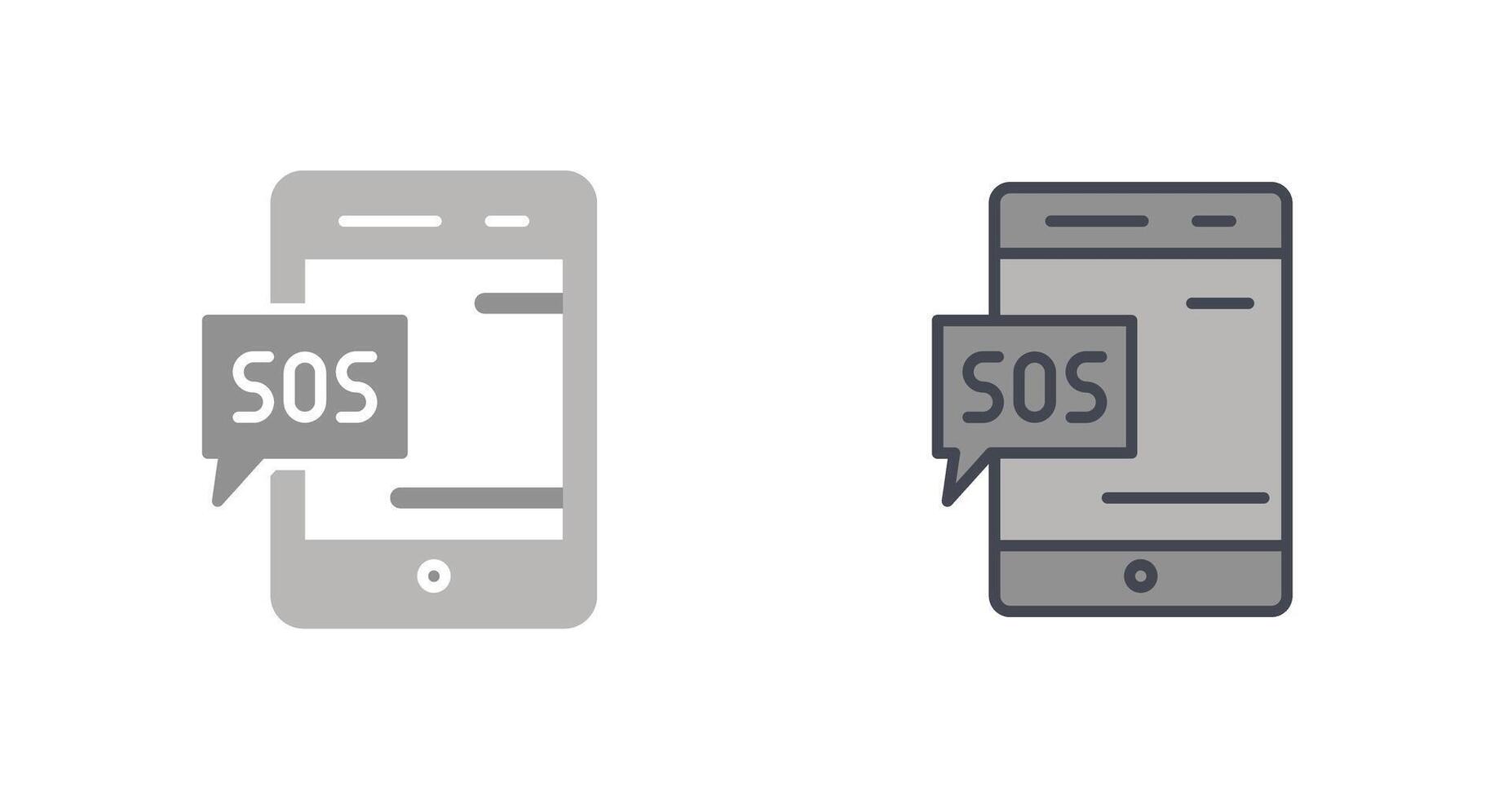 SOS Icon Design vector