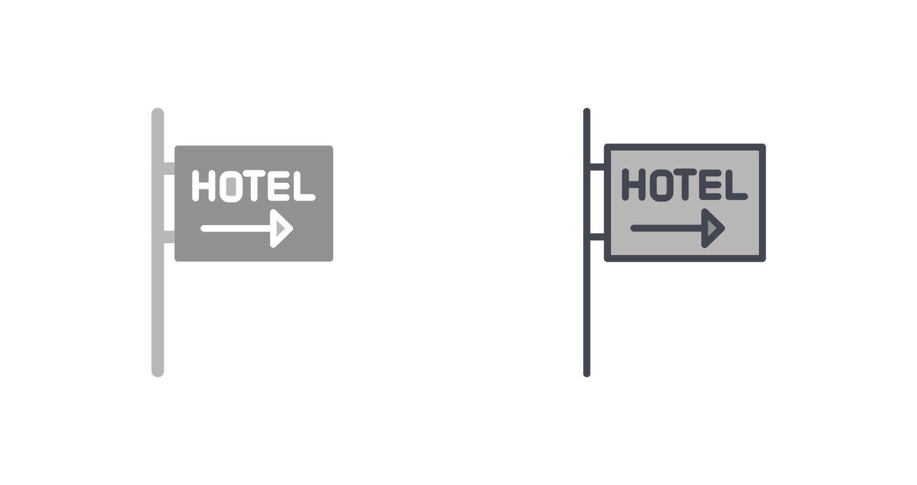 hotel firmar icono diseño vector