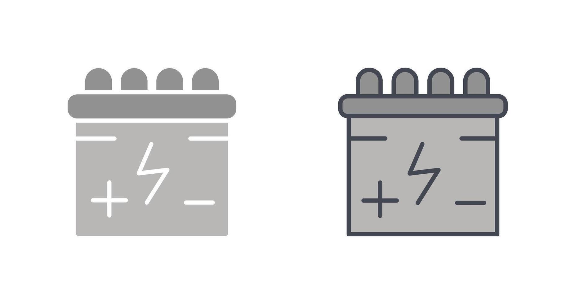 Batteries Icon Design vector