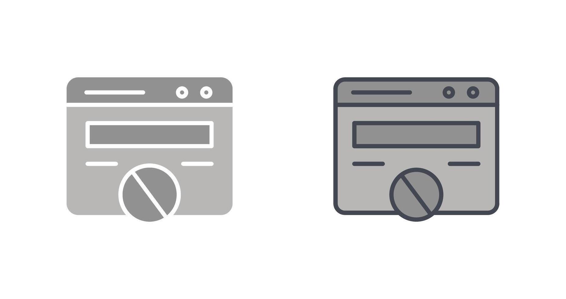 Block Website Icon Design vector