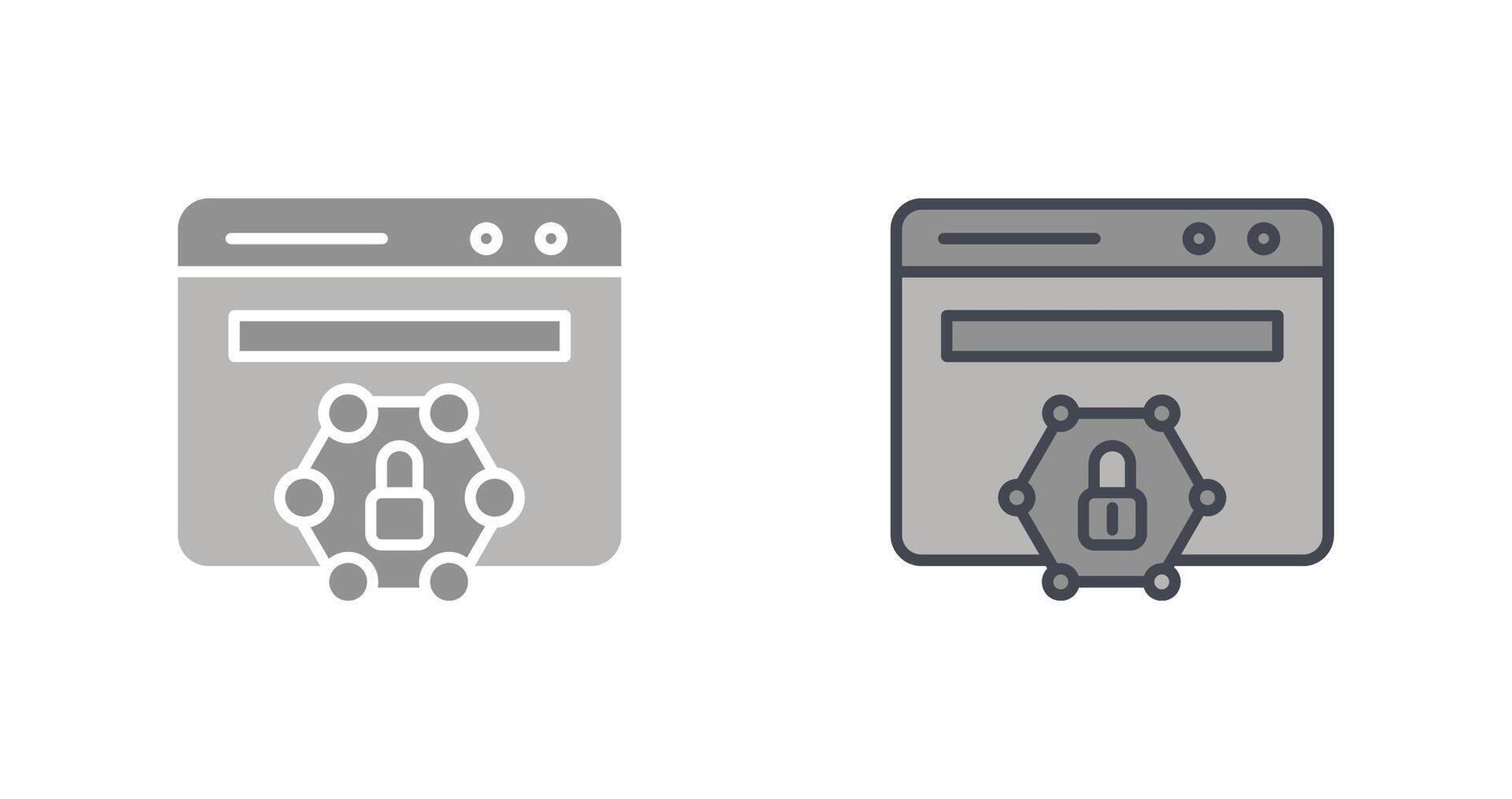 Web Protected Icon Design vector