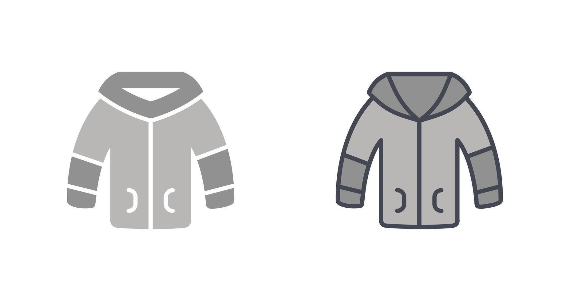 Winter Jacket Icon Design vector