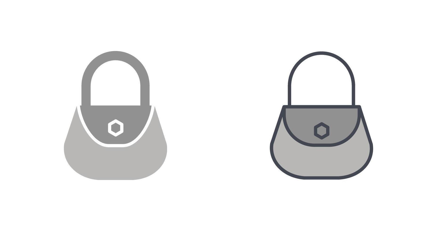 Ladies Bag Icon Design vector