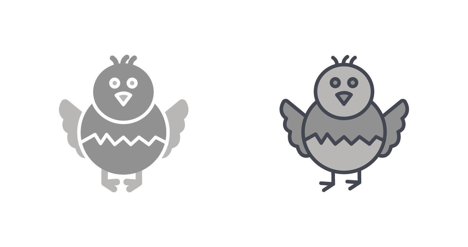 Chick Icon Design vector