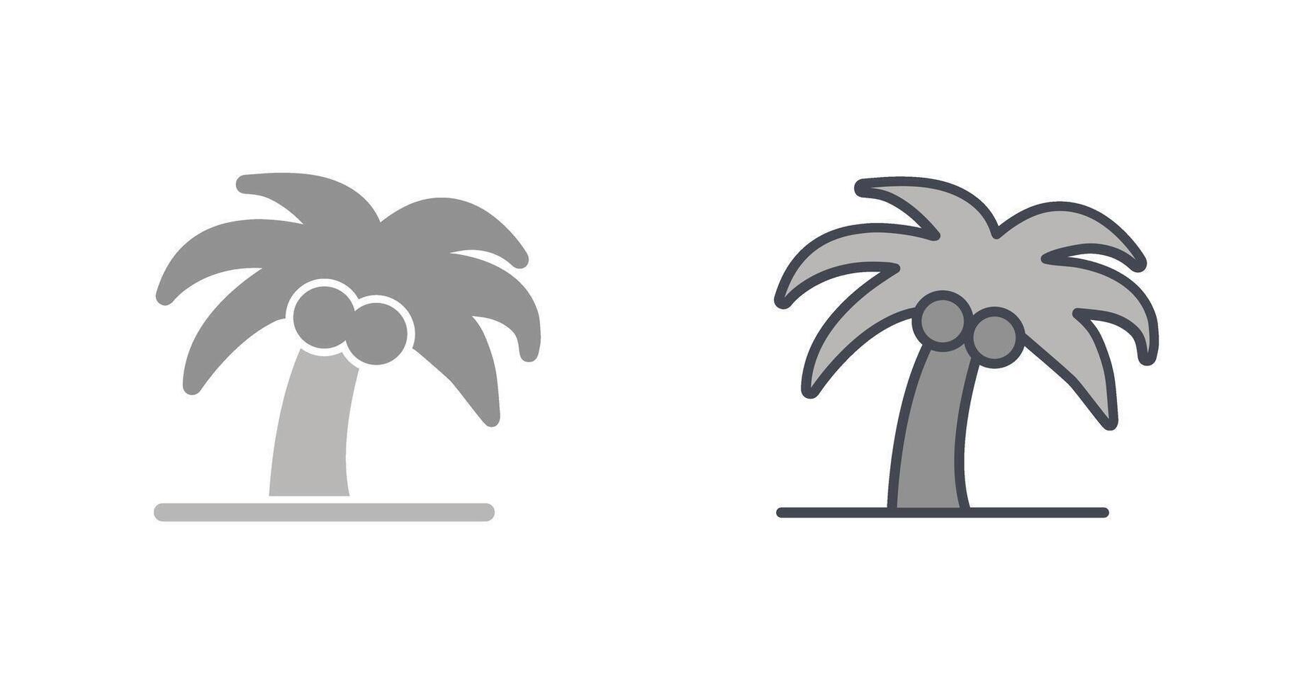 Coconut Tree, Icon Design vector