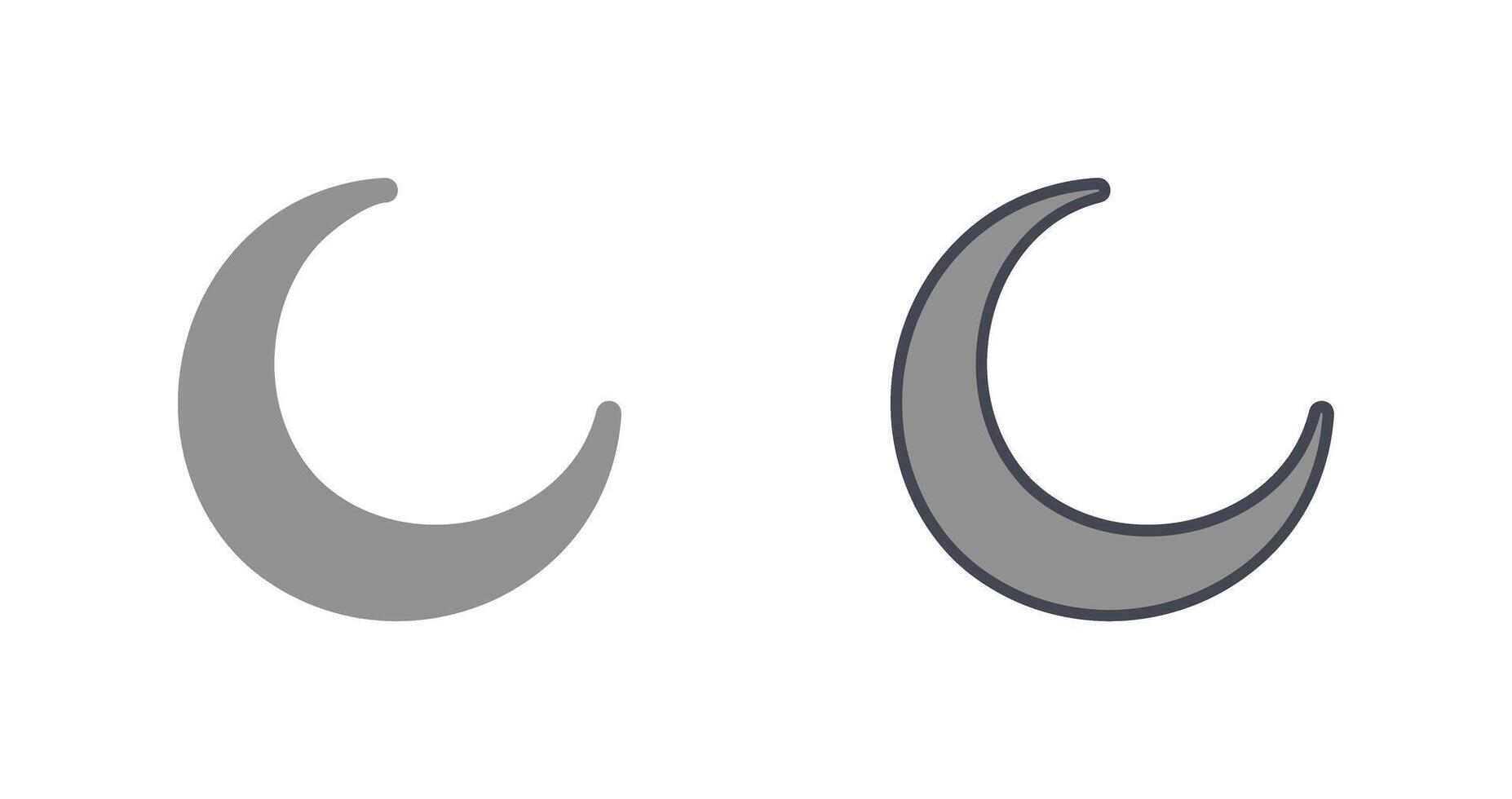 New Moon Icon Design vector