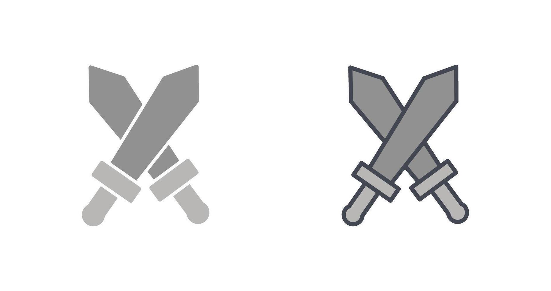 Two Swords Icon Design vector