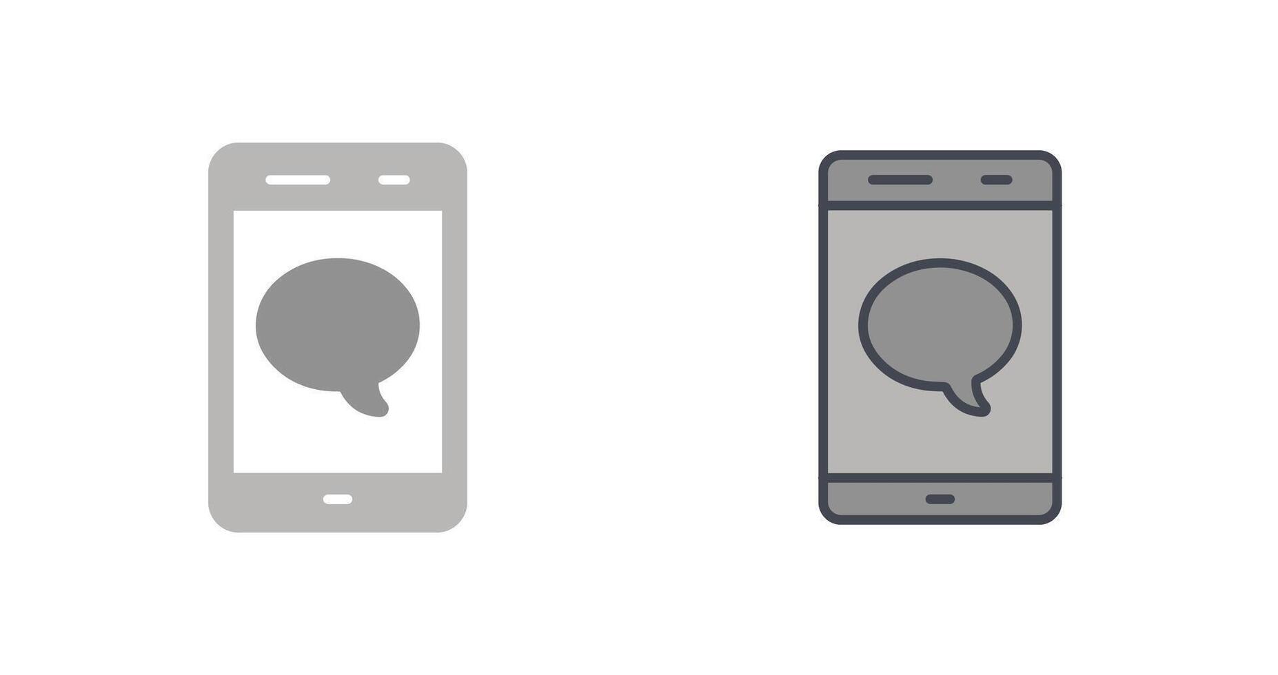 Single Message Bubble Icon Design vector