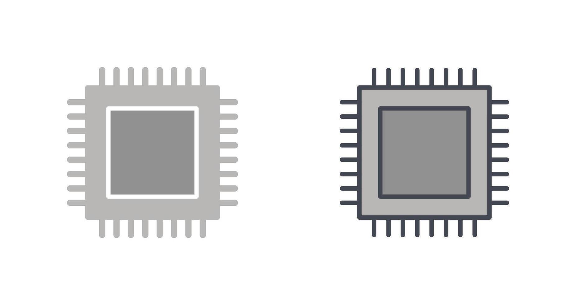 CPU Icon Design vector