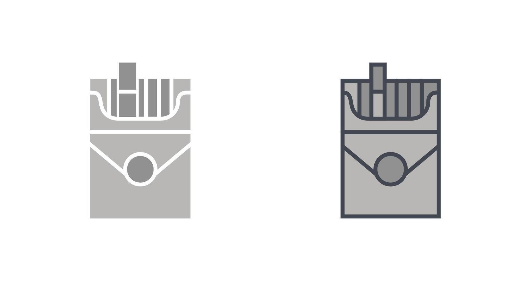 Cigarette Pack Icon Design vector