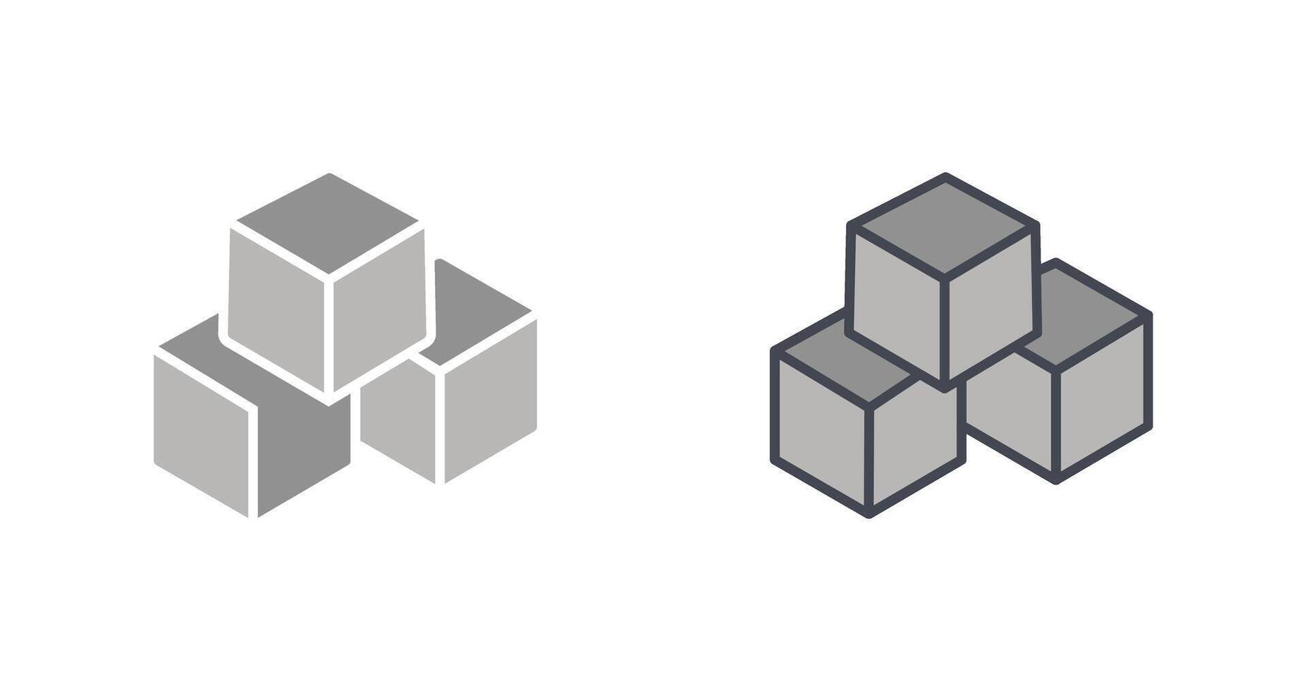 Block Icon Design vector