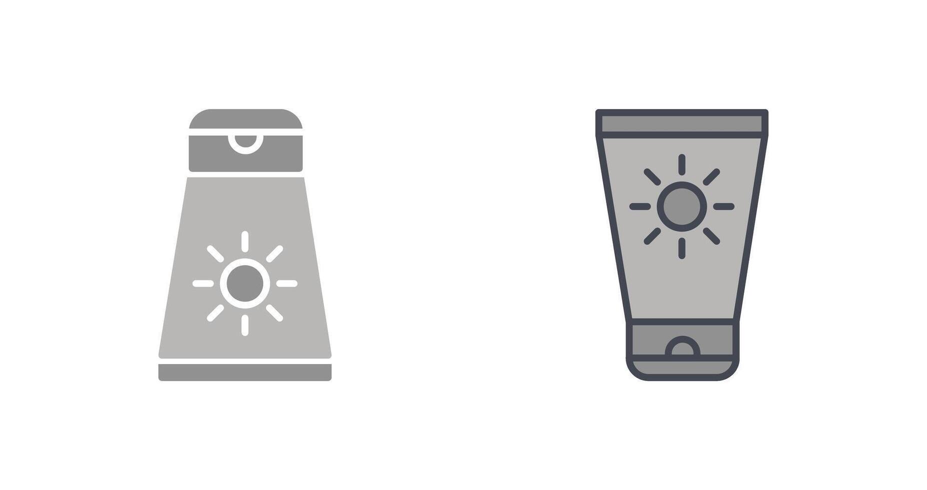 Sun Cream Icon Design vector