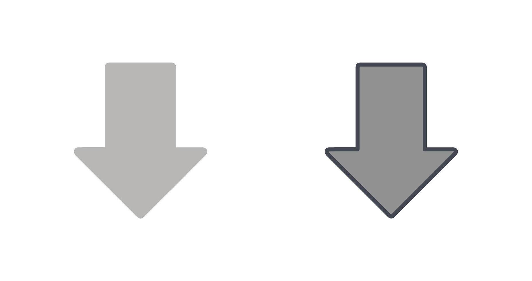 Down Icon Design vector