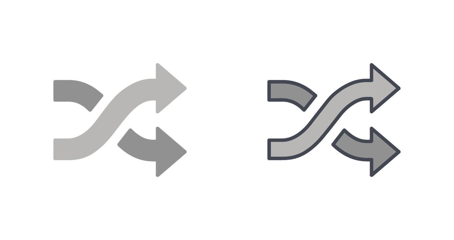 Shuffle Icon Design vector