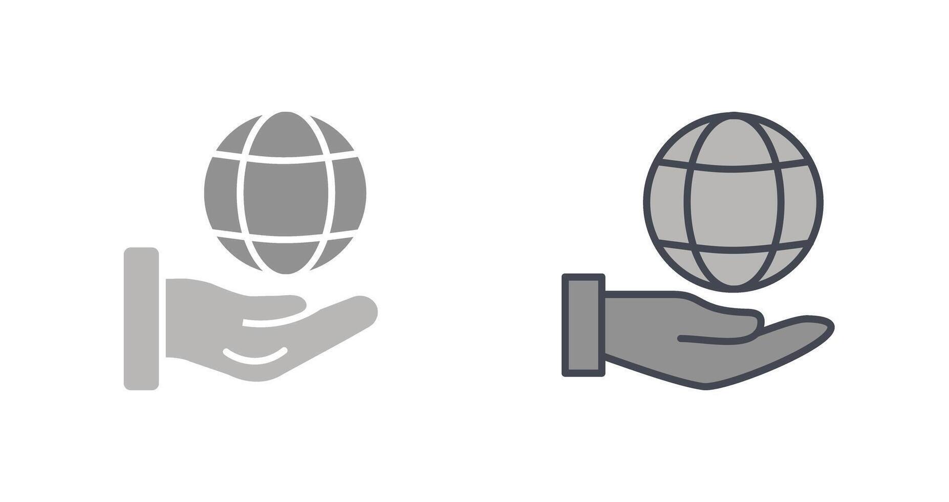 Global Hand Icon Design vector