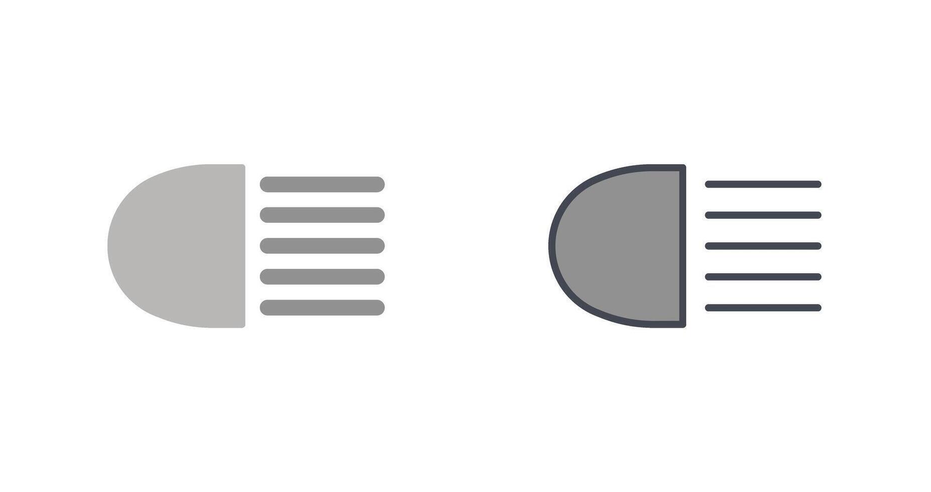 Headlight Icon Design vector