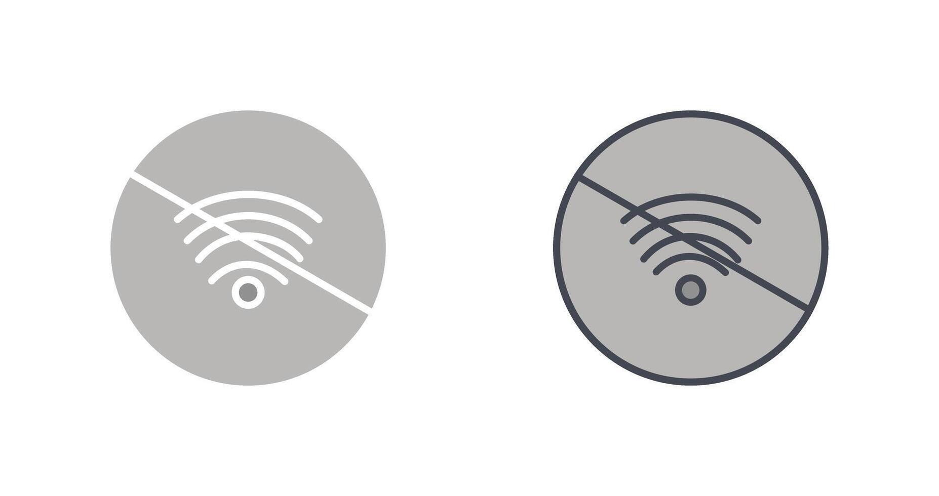 sin diseño de icono wifi vector