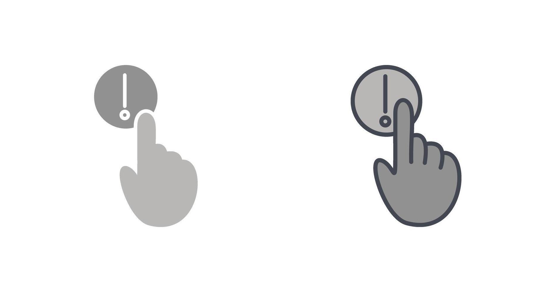 Danger of Hand Press Icon Design vector