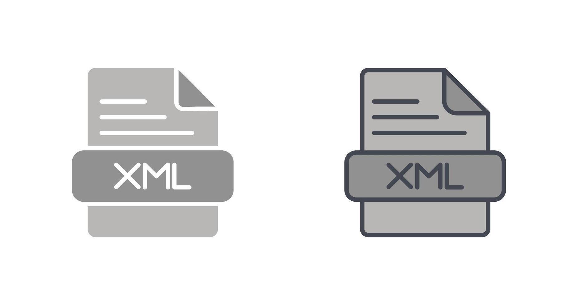 XML Icon Design vector