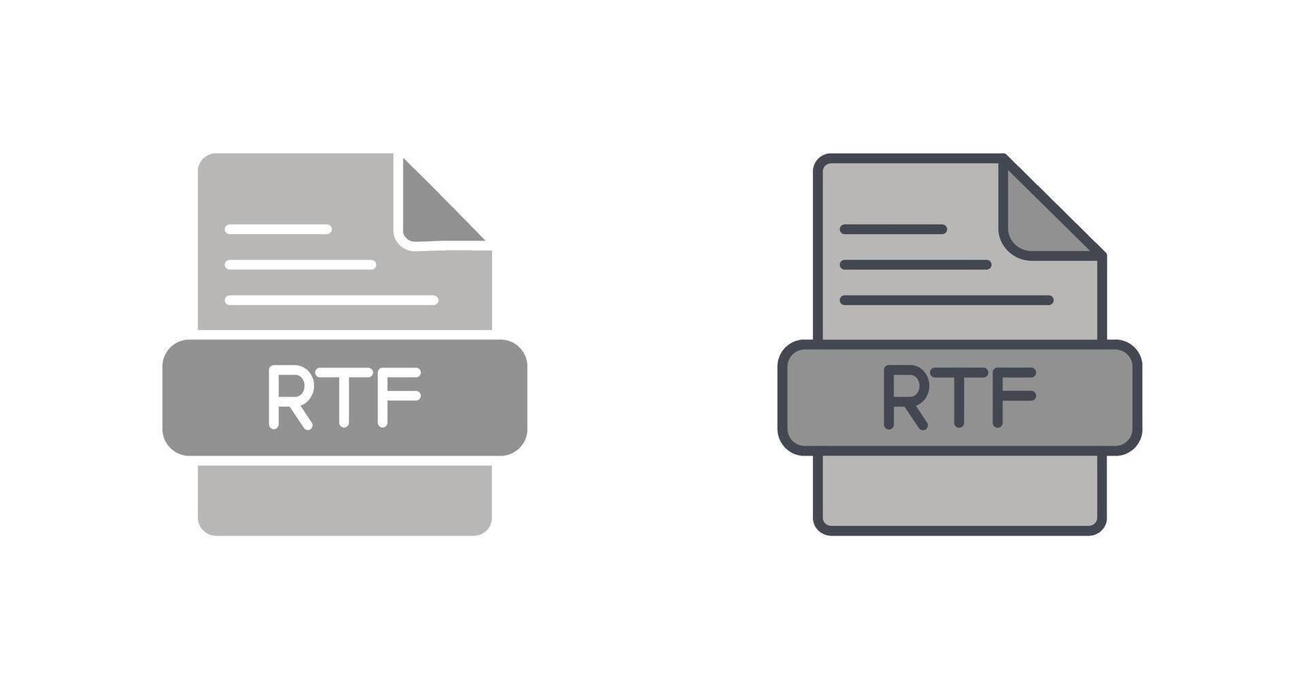 RTF Icon Design vector