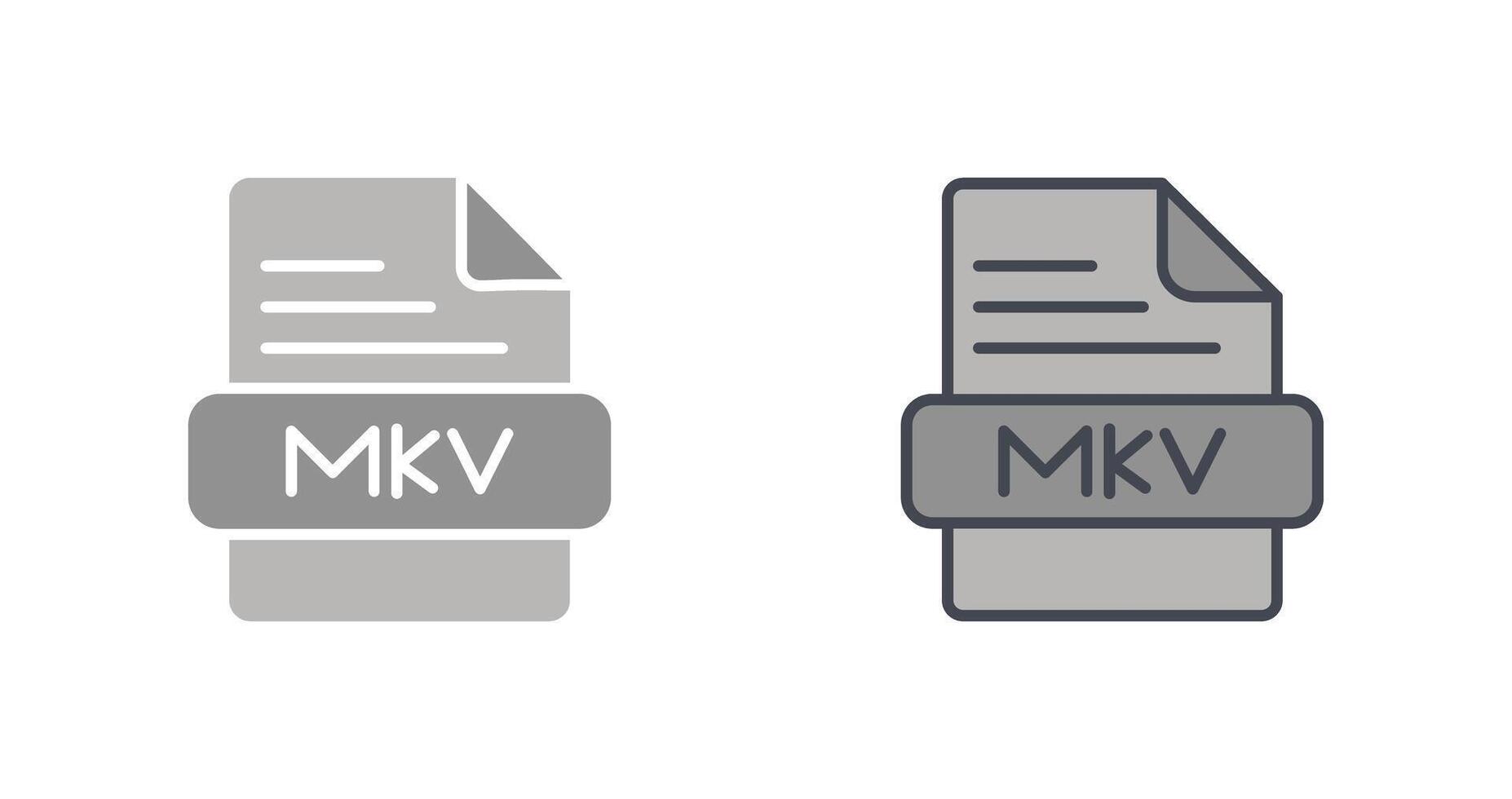 MKV Icon Design vector