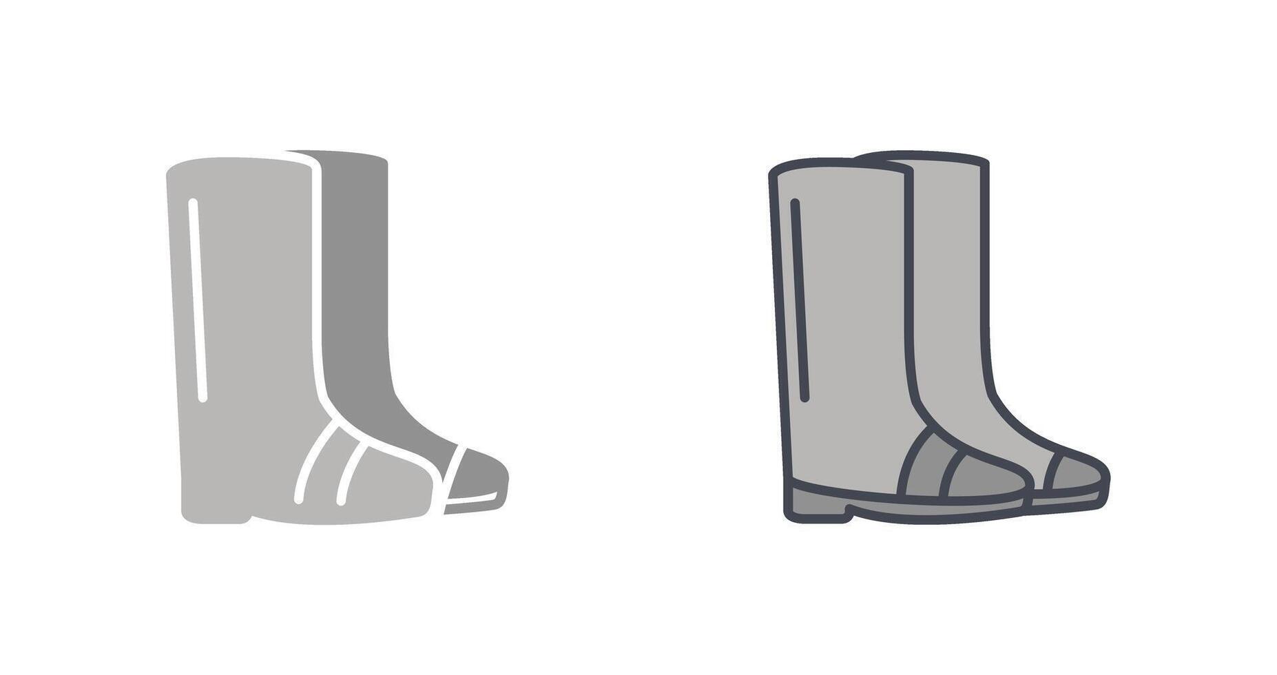 jardinería botas icono diseño vector