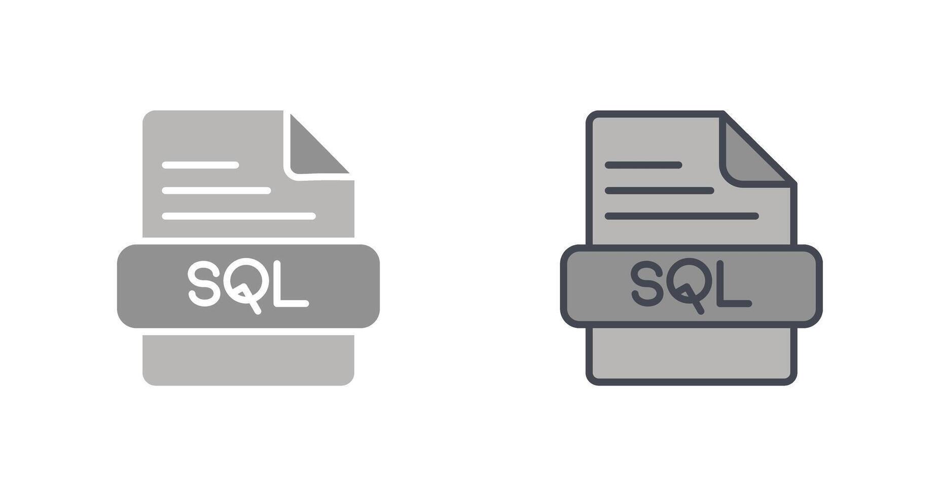 SQL Icon Design 42916900 Vector Art at Vecteezy