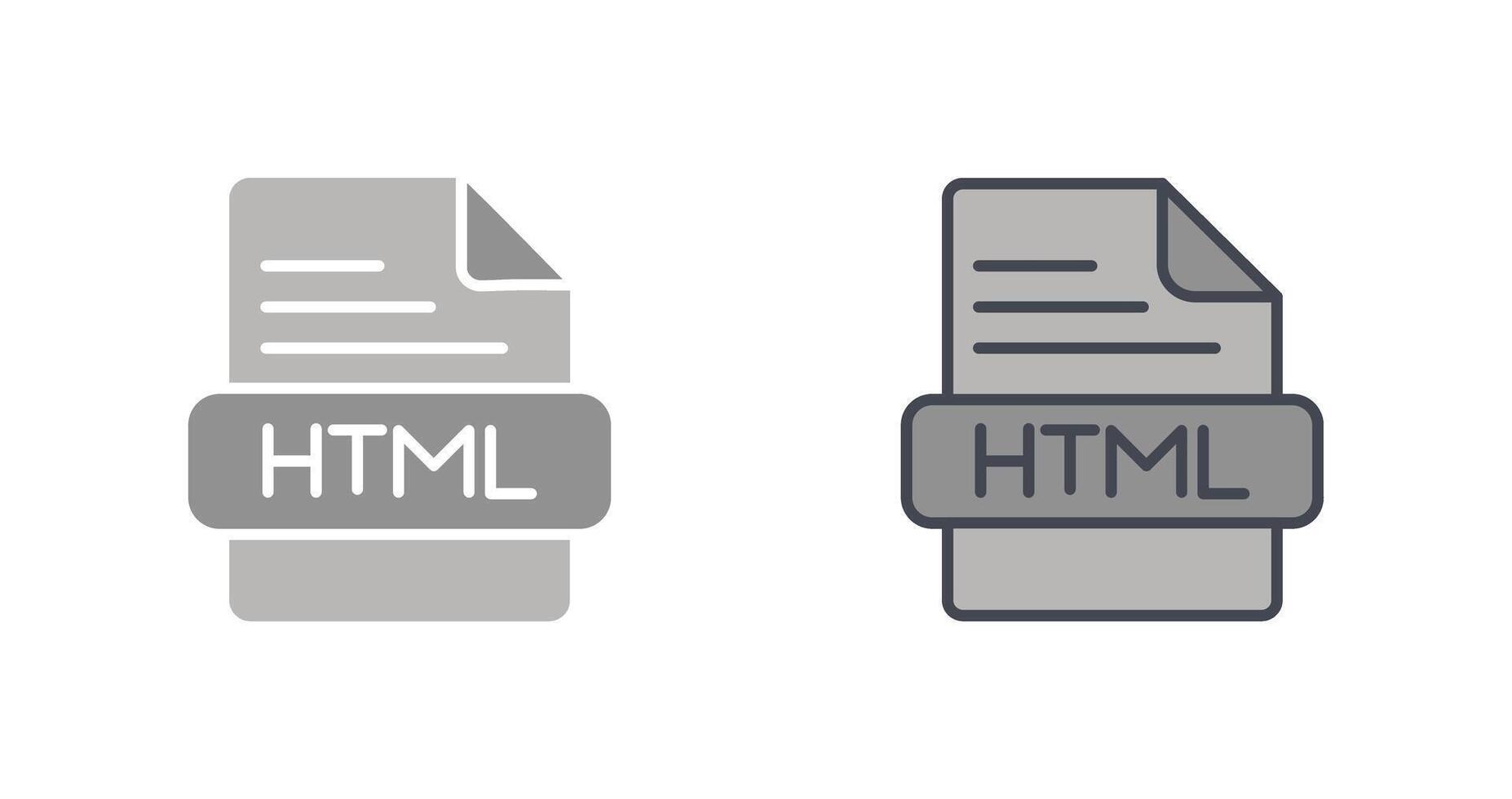 HTML Icon Design vector