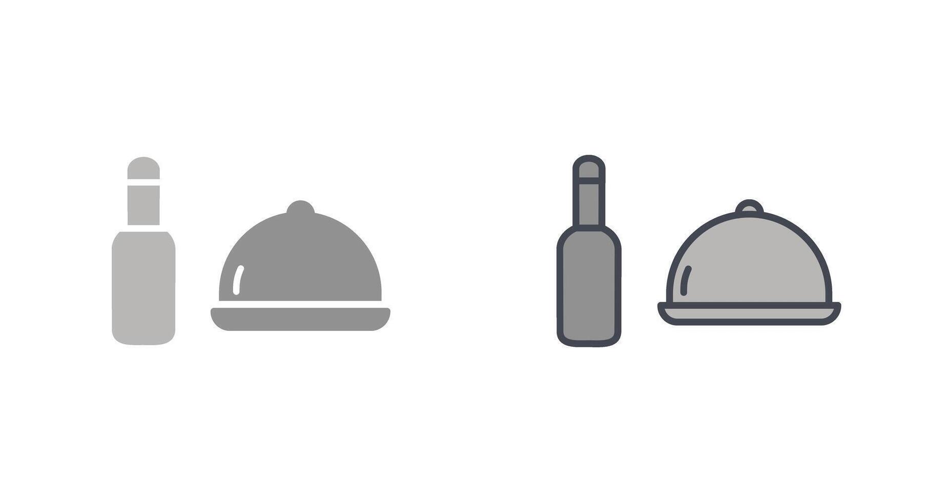 comida y cerveza icono diseño vector