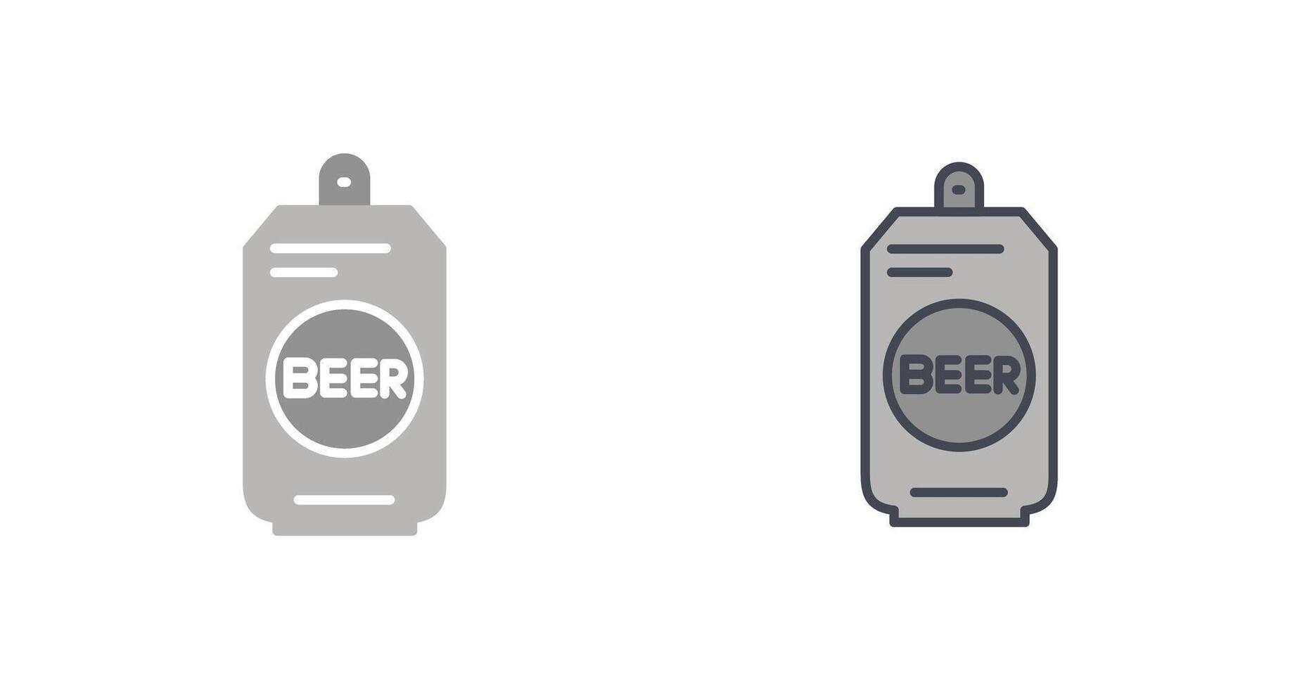 cerveza lata ii icono diseño vector