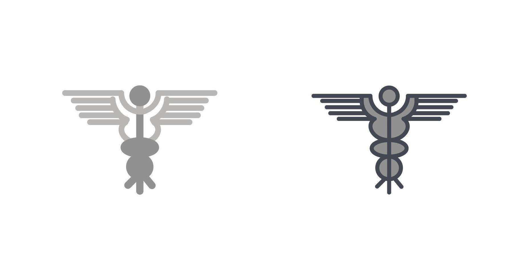 caduceo icono diseño vector