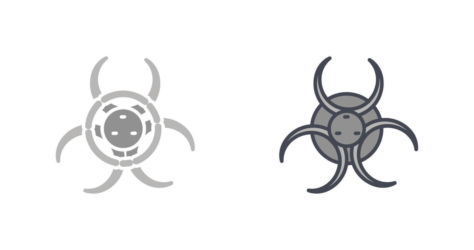 diseño de icono de riesgo biológico vector