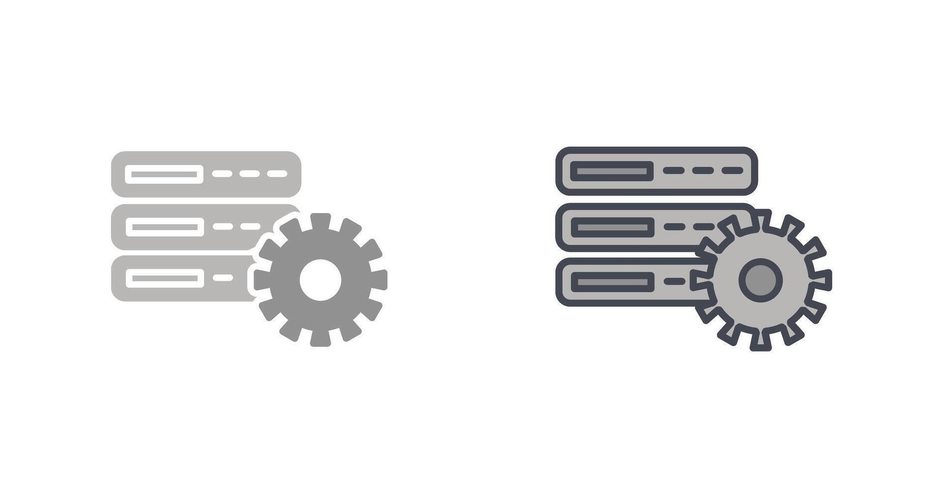 Database Setting Icon Design vector