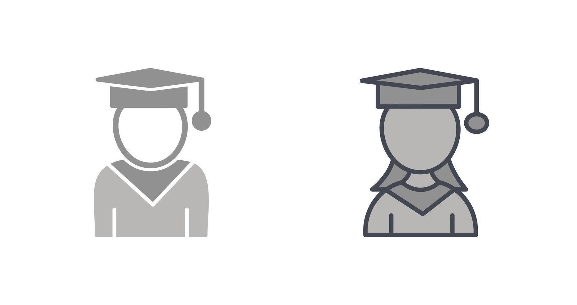 Female Student Icon Design vector
