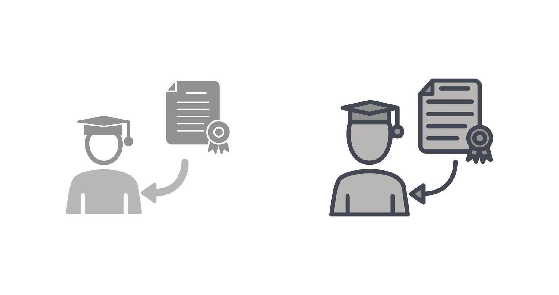 Receiving Diploma Icon Design vector