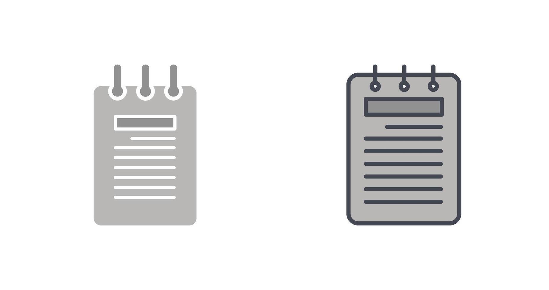 Notepad Icon Design vector