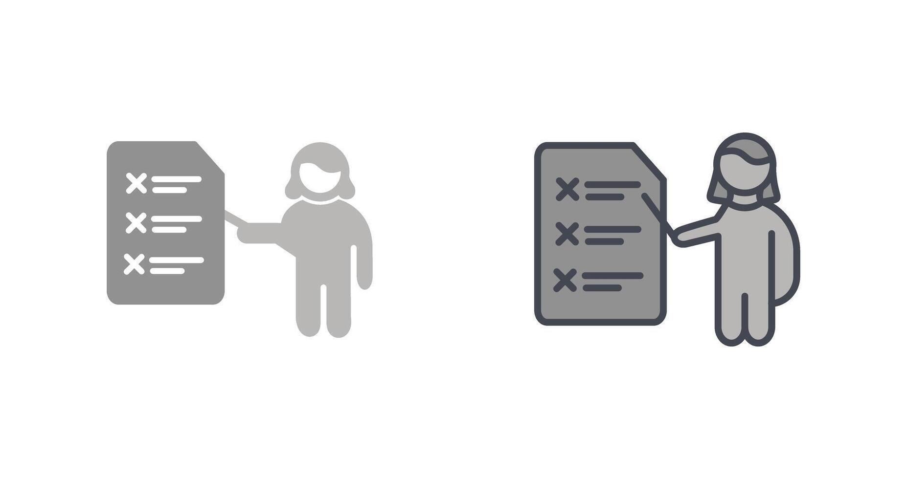 Female Presenter Icon Design vector