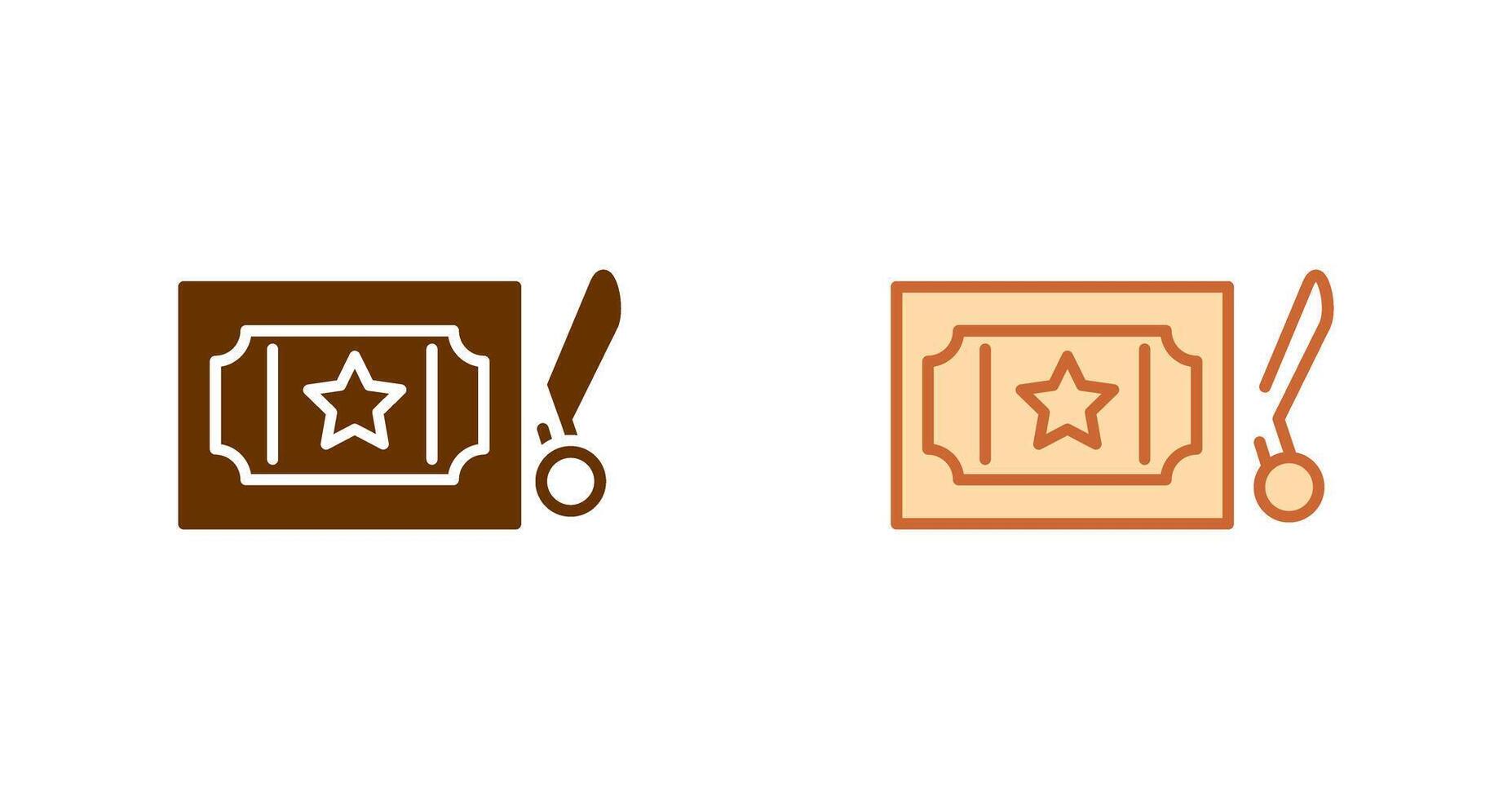 Scissor Ticket Icon Design vector